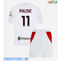 Camisa de time de futebol AC Milan Christian Pulisic #11 Replicas 2º Equipamento Infantil 2026-27 Manga Curta (+ Calças curtas)